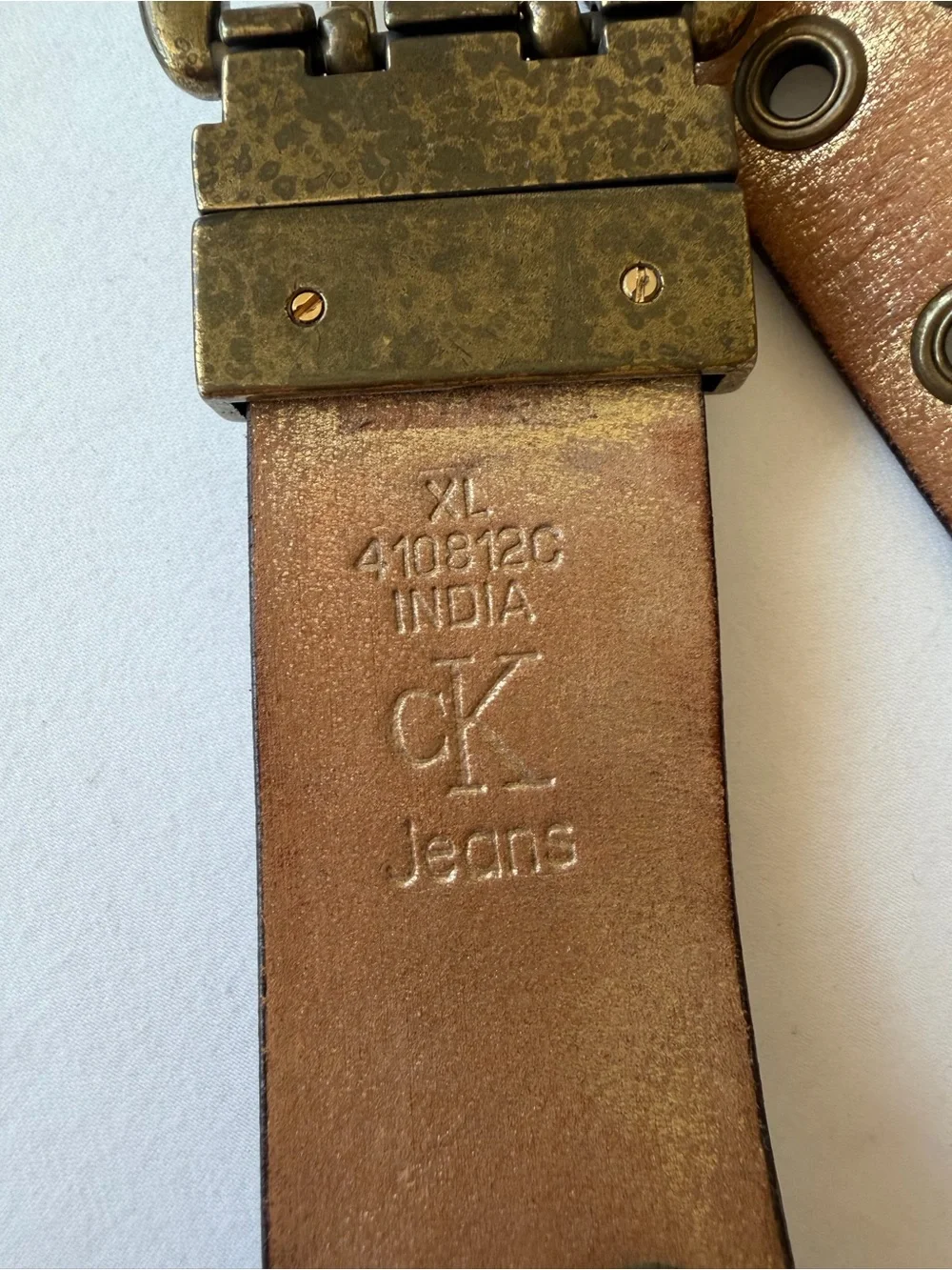 Calvin Klein Jeans Women’s Genuine Leather Brown Belt Size XL